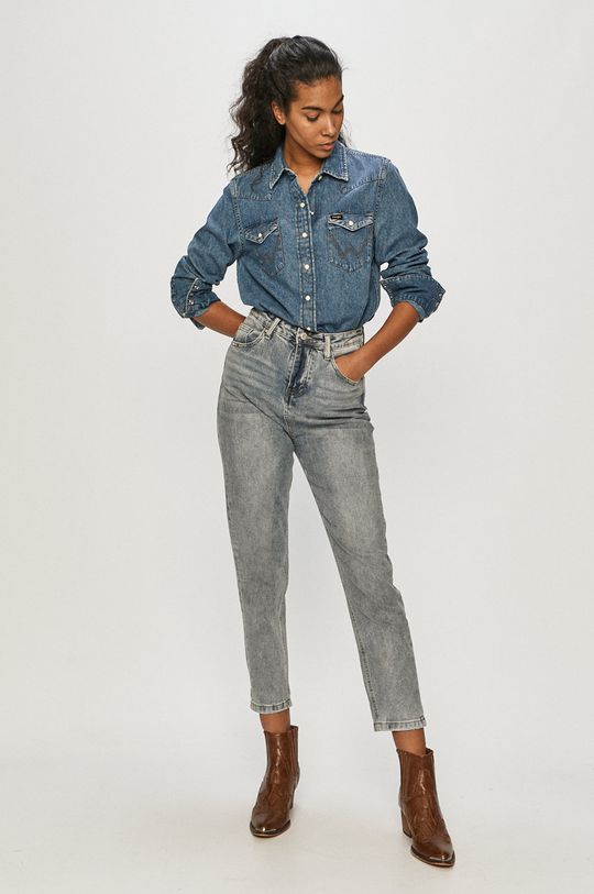 Wrangler - Camasa jeans  100% Bumbac