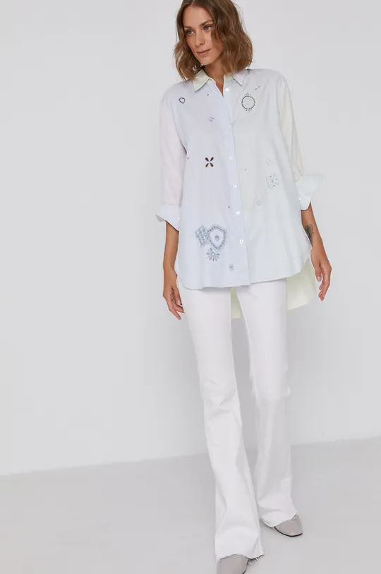 viacfarebná Bavlnená košeľa Tommy Hilfiger Dámsky