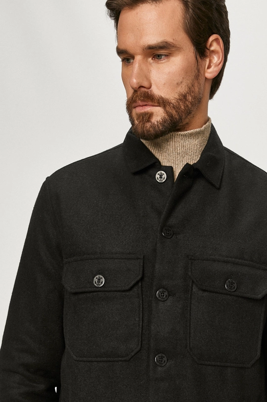 czarny AllSaints - Kurtka POTOMAC LS SHIRT