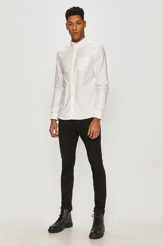 AllSaints - Koszula bawełniana CARLSBAD LS SHIRT 100 % Bawełna