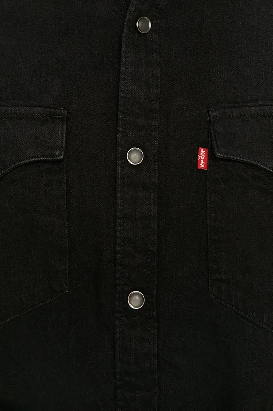Levi's - Rifľová košeľa čierna