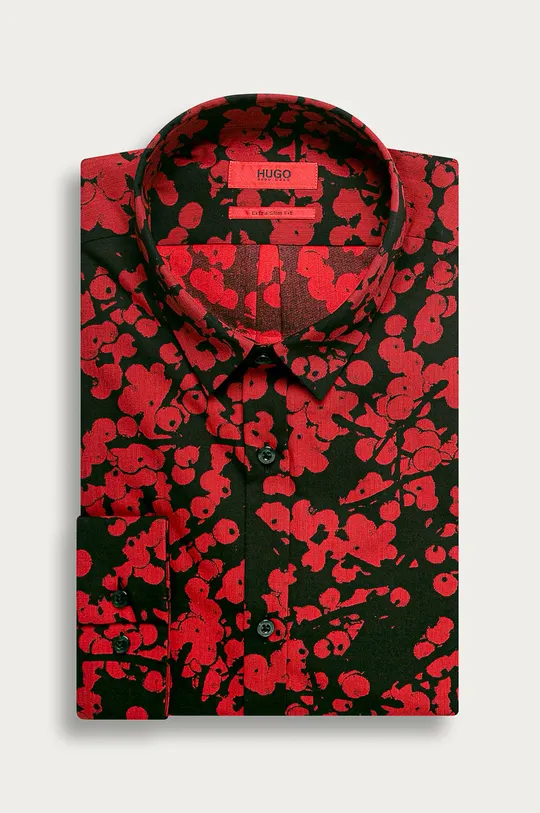 červená Hugo - Bavlnená košeľa Pánsky