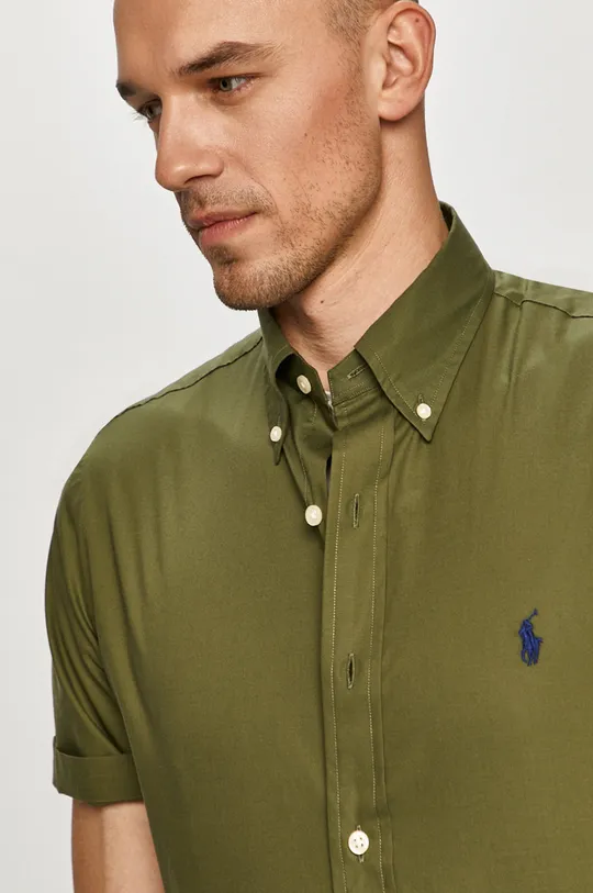 зелений Polo Ralph Lauren - Бавовняна сорочка Чоловічий