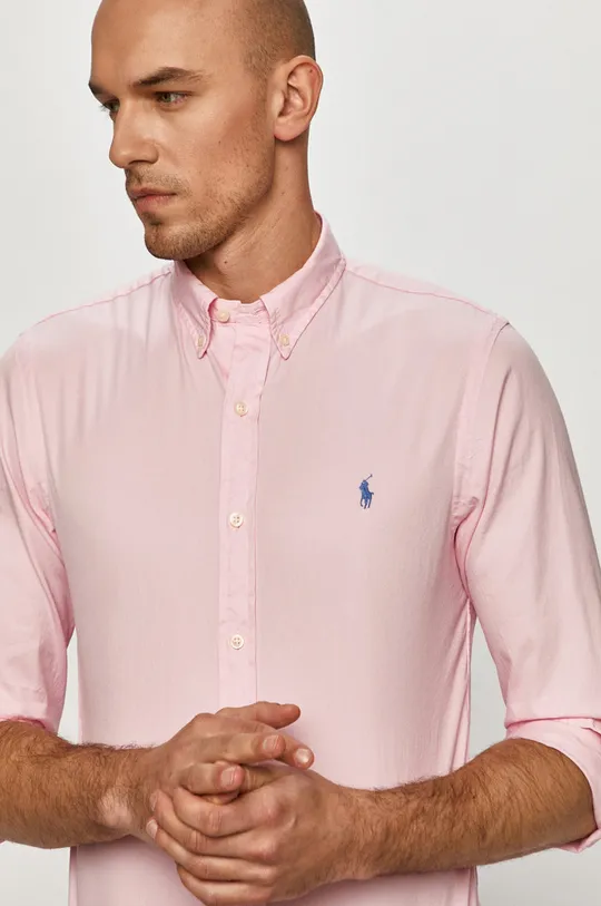рожевий Polo Ralph Lauren - Бавовняна сорочка Чоловічий