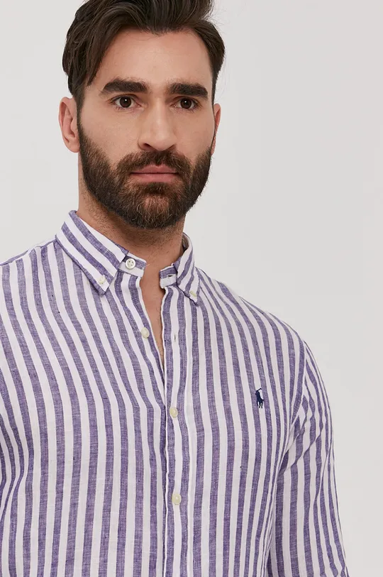 fialová Košeľa Polo Ralph Lauren Pánsky