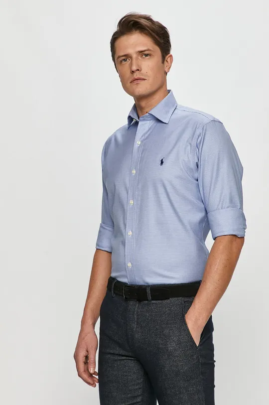 Polo Ralph Lauren - Хлопковая рубашка голубой