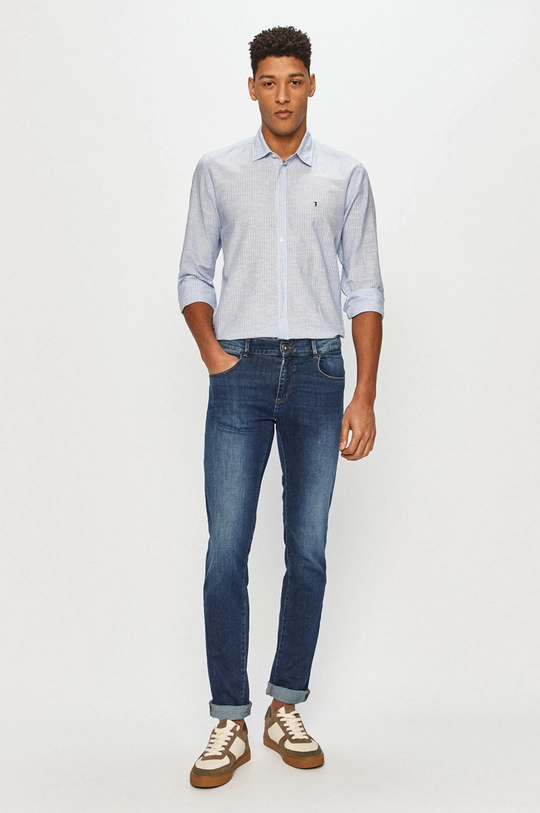 Trussardi Jeans - Koszula 84 % Bawełna, 16 % Len