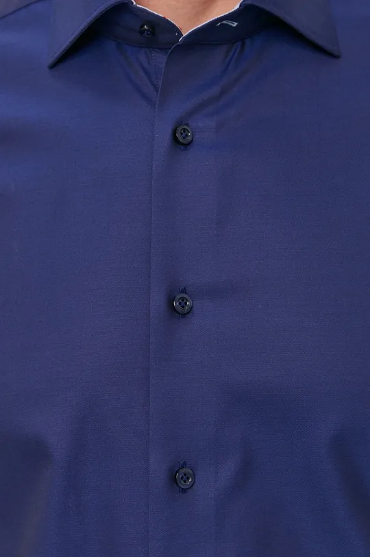 Βαμβακερό πουκάμισο Emanuel Berg σκούρο μπλε