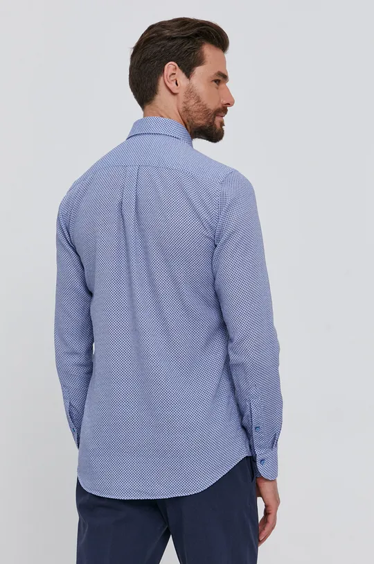modra Bombažna srajca Emanuel Berg