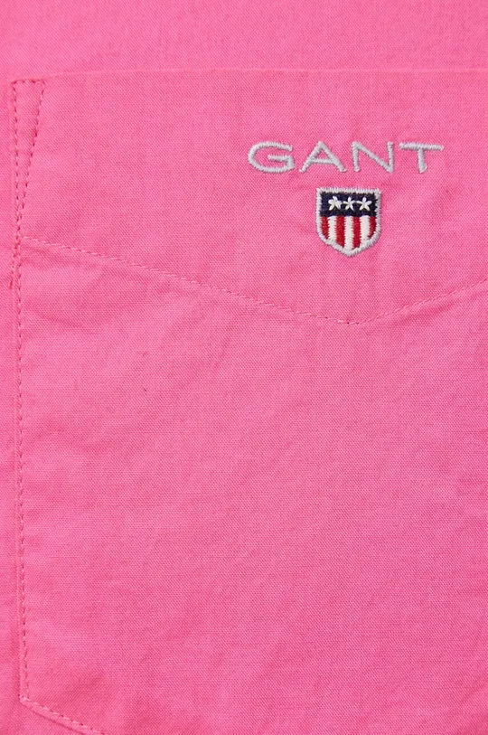 Βαμβακερό πουκάμισο Gant ροζ