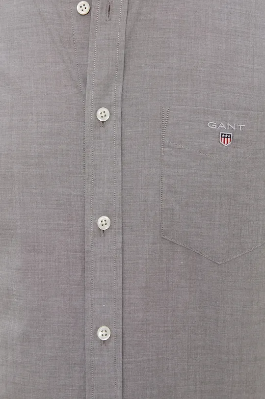 Хлопковая рубашка Gant серый