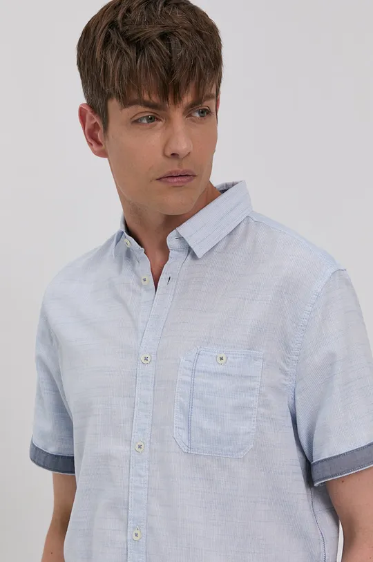 modrá Bavlnená košeľa Tom Tailor