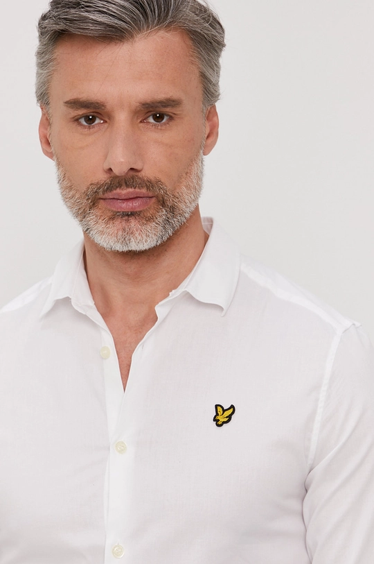 biały Lyle & Scott Koszula Męski