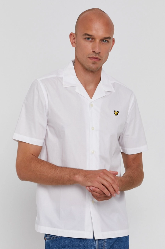 biela Bavlnená košeľa Lyle & Scott Pánsky