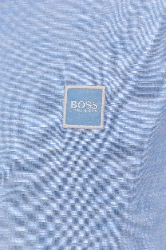 Βαμβακερό πουκάμισο Boss μπλε