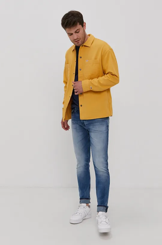 Бавовняна сорочка Tommy Jeans жовтий