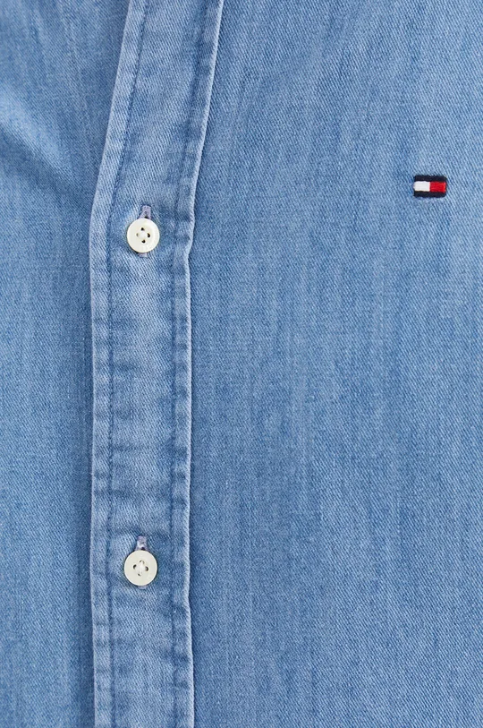 Хлопковая джинсовая рубашка Tommy Hilfiger голубой