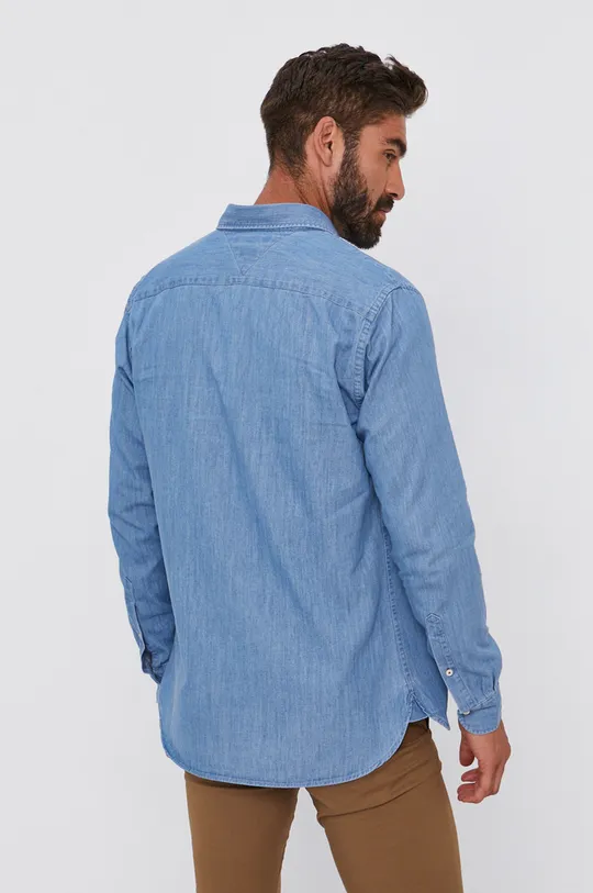 niebieski Tommy Hilfiger Koszula bawełniana jeansowa