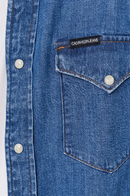 Calvin Klein Jeans Koszula bawełniana jeansowa J30J314652.4891 niebieski