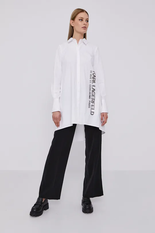 Karl Lagerfeld Koszula bawełniana 211W1602 biały