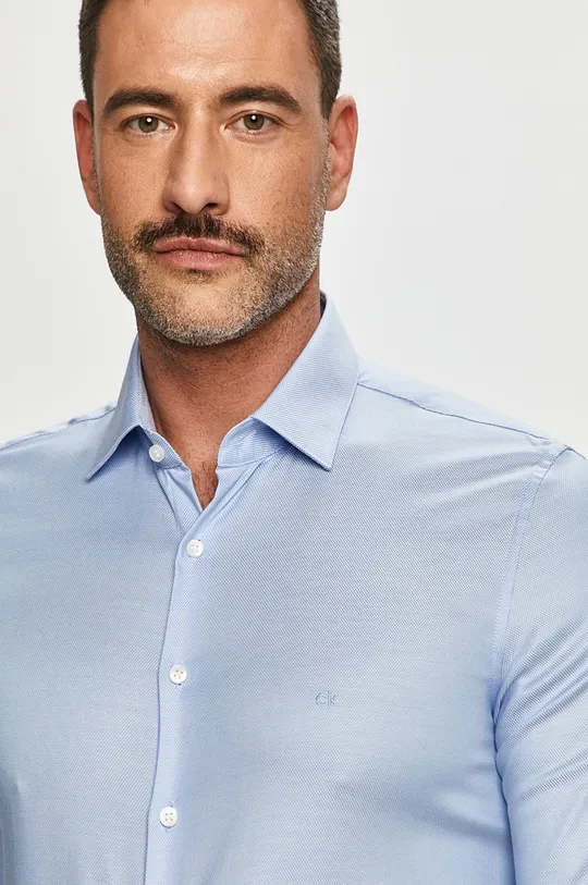 niebieski Calvin Klein - Koszula bawełniana Męski