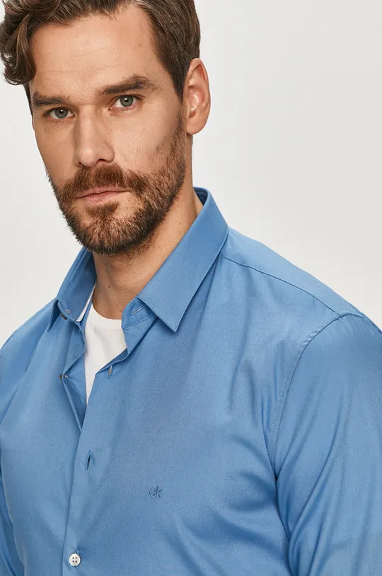 niebieski Calvin Klein Koszula Męski