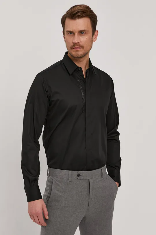 чёрный Рубашка Karl Lagerfeld Мужской