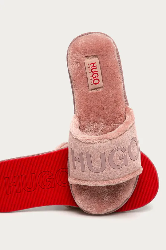 ružová Hugo - Semišové papuče