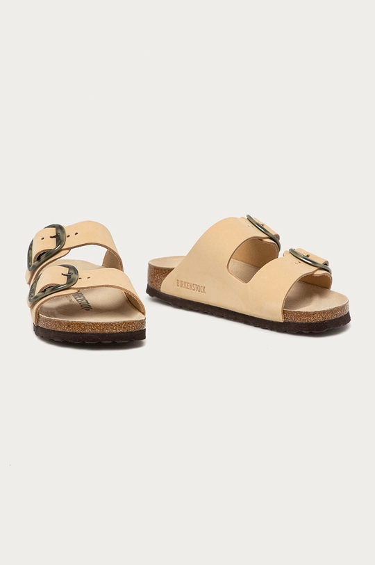 Birkenstock - Klapki skórzane Arizona beżowy