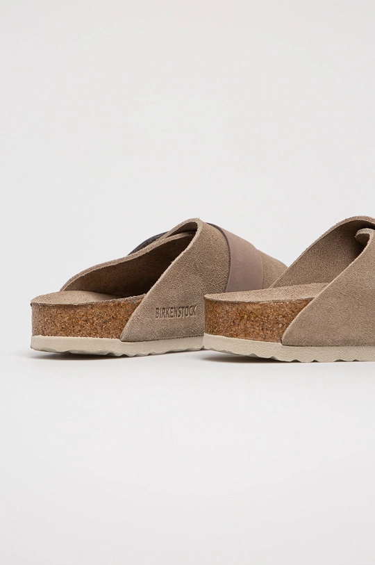 Birkenstock - Papucs velúrból Kyoto SFB  Szár: szarvasbőr Belseje: természetes bőr Talp: szintetikus anyag