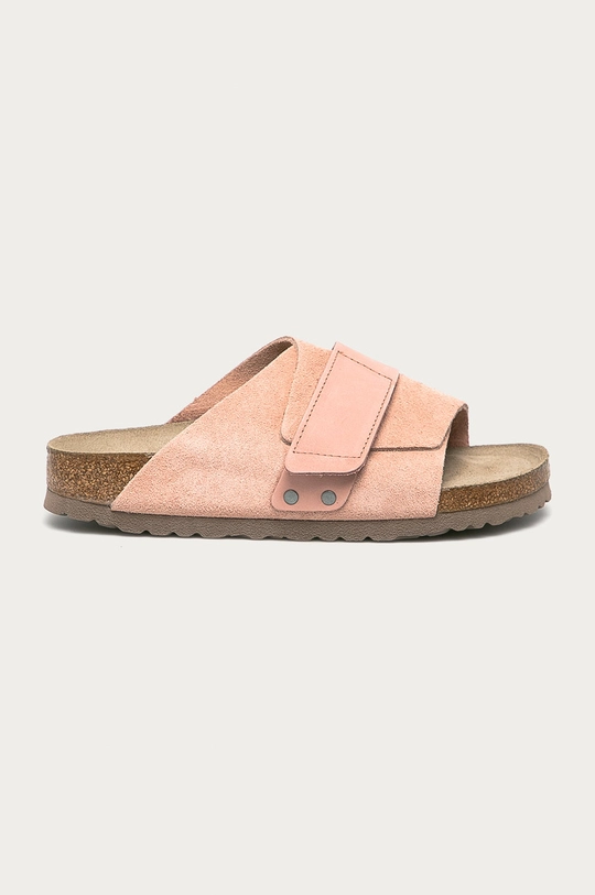 różowy Birkenstock - Klapki zamszowe Kyoto Damski