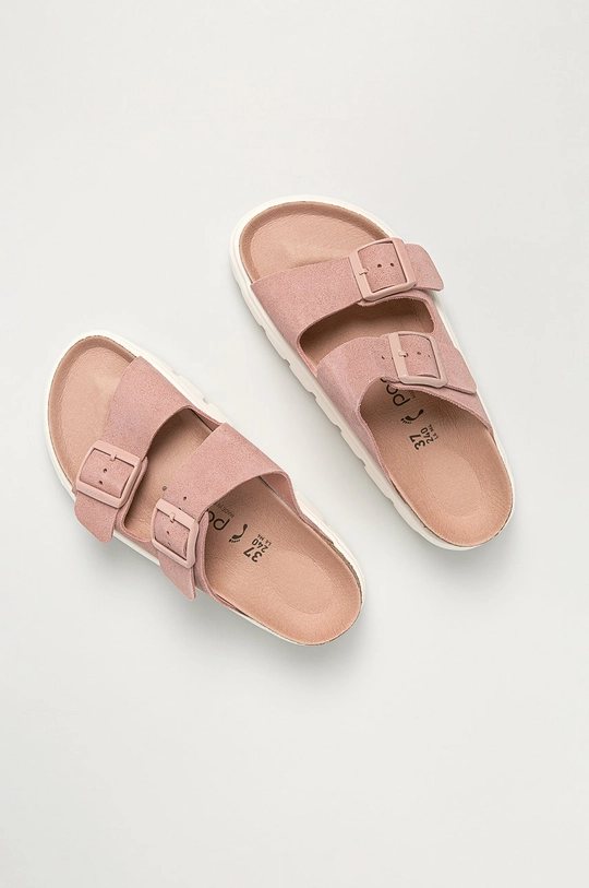 Birkenstock - Замшеві шльопанці Arizona VL рожевий