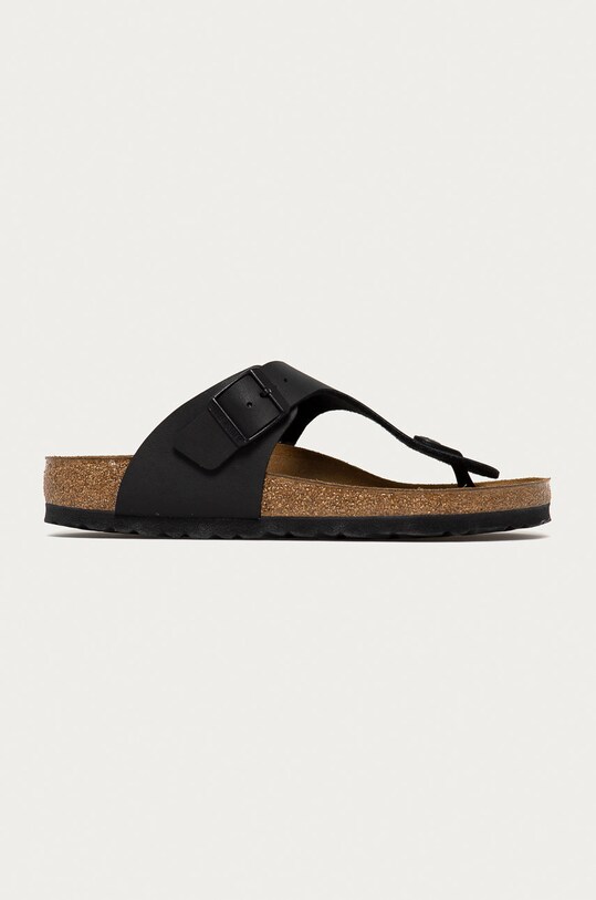 Birkenstock flip flops women's black color at PRM US
