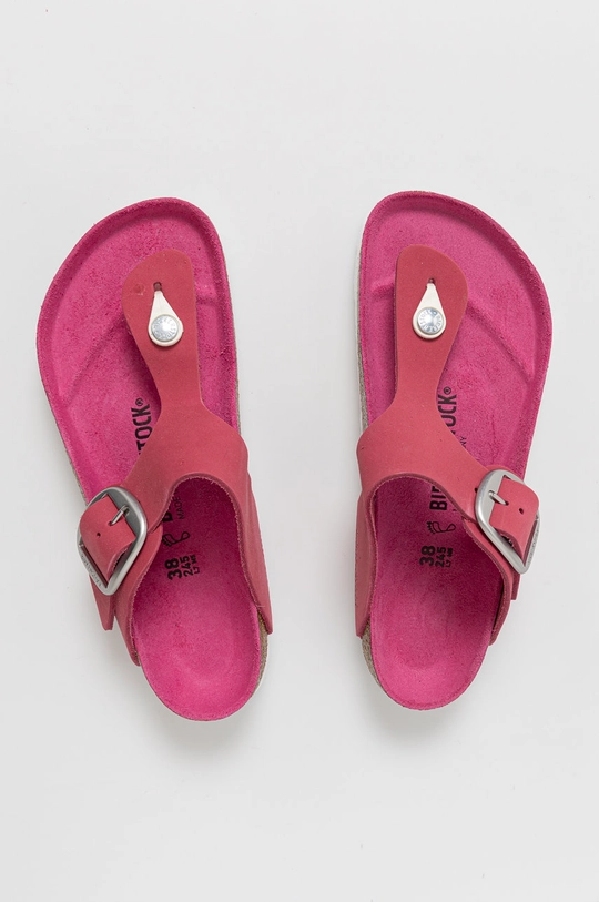 rózsaszín Birkenstock flip-flop velúrból