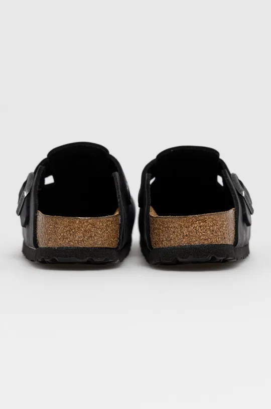 Birkenstock leather sliders  Uppers: Natural leather Inside: Natural leather Outsole: Synthetic material