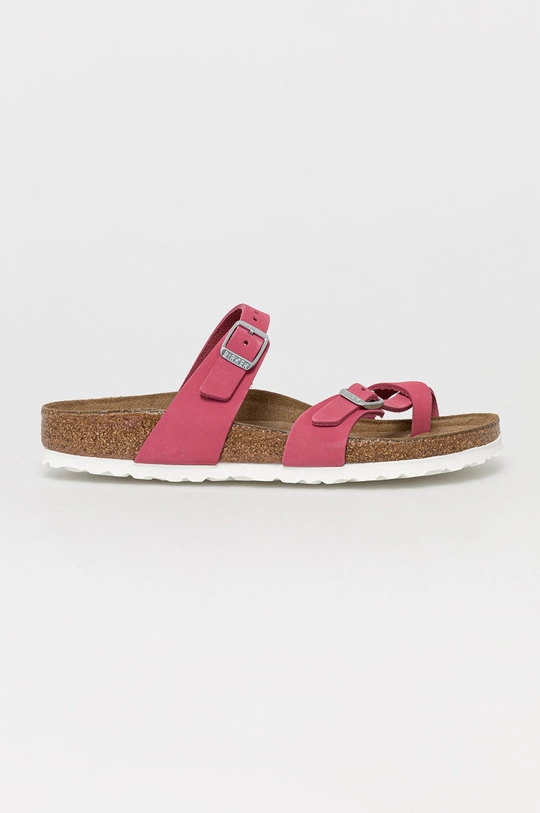 ružová Semišové šľapky Birkenstock Dámsky