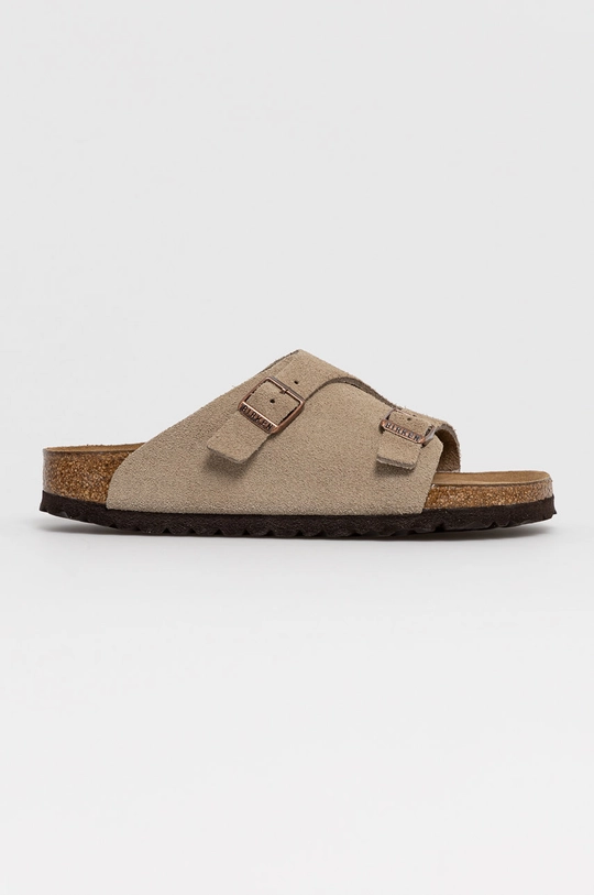 béžová Semišové šľapky Birkenstock Dámsky