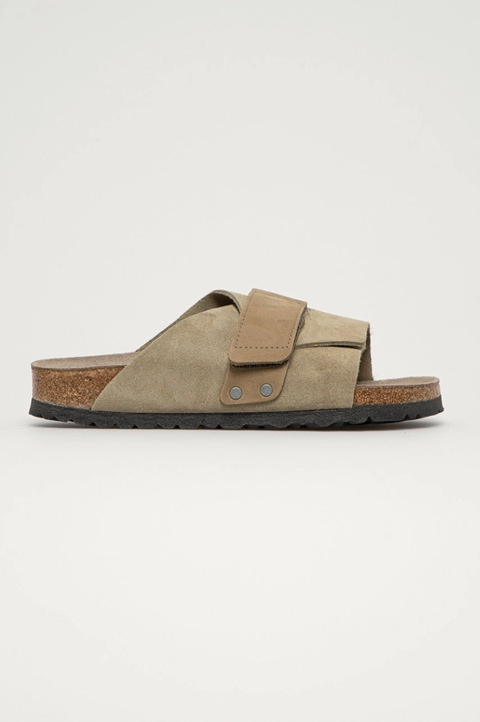 zelená Semišové šľapky Birkenstock Dámsky