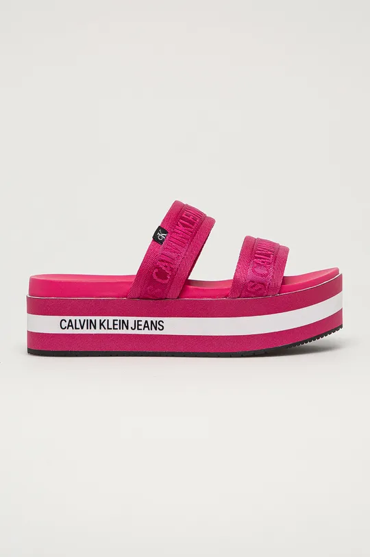 рожевий Calvin Klein Jeans - Шльопанці Жіночий