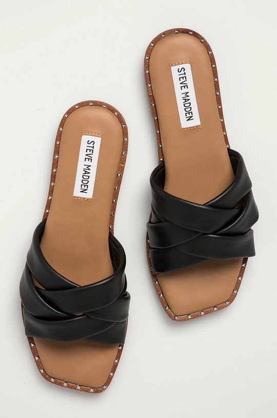 чорний Steve Madden - Шкіряні шльопанці Terron