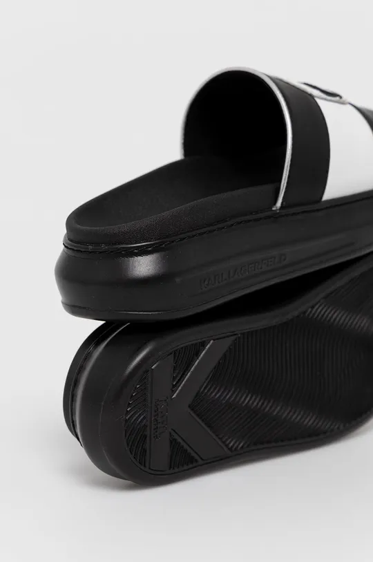 Karl Lagerfeld Klapki skórzane KL62500.00X Cholewka: Skóra naturalna, Wnętrze: Materiał syntetyczny, Materiał tekstylny, Podeszwa: Materiał syntetyczny