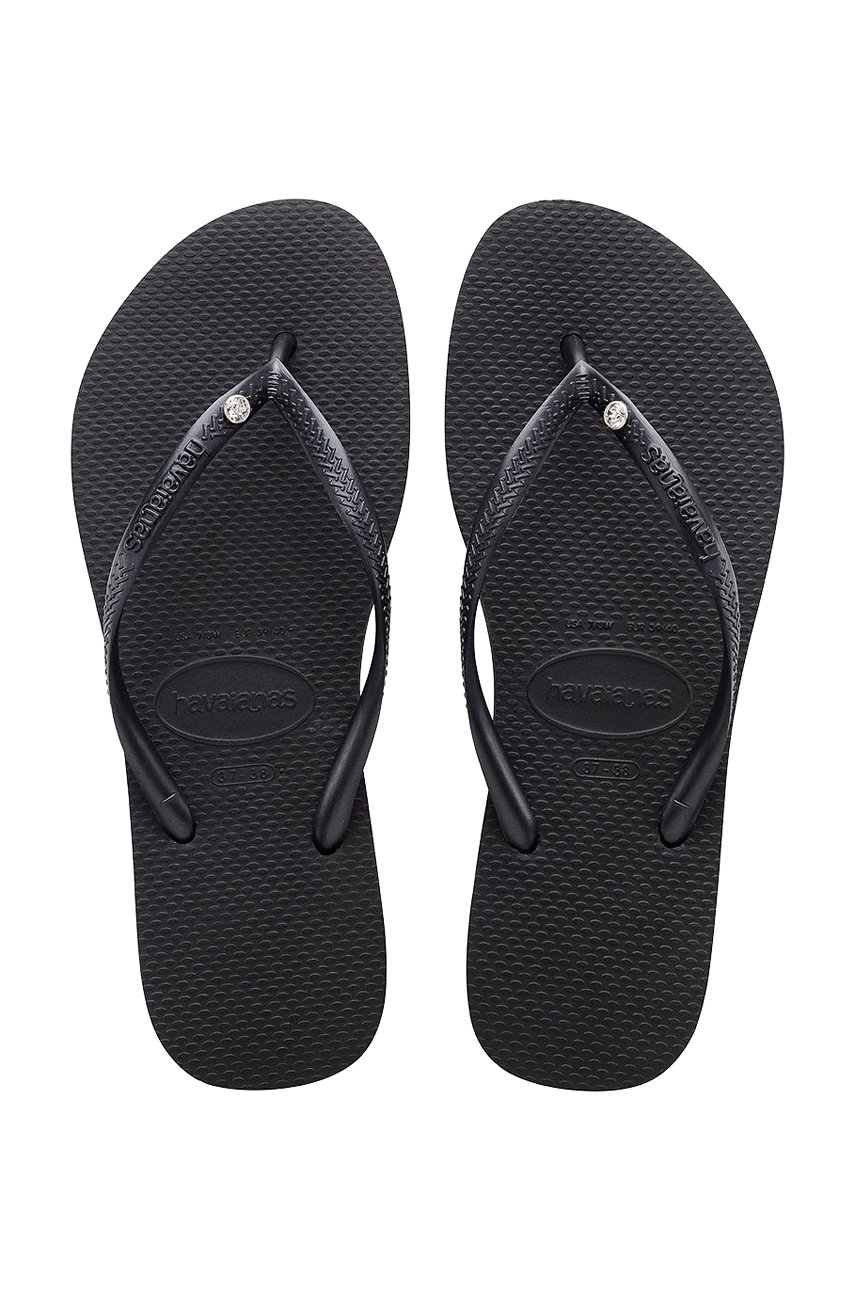 Вьетнамки Havaianas женские цвет чёрный на плоском ходу | ANSWEAR.ua