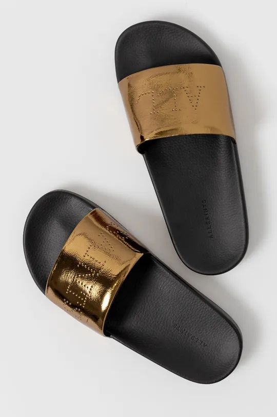 Kožené sandále AllSaints Karli zlatá