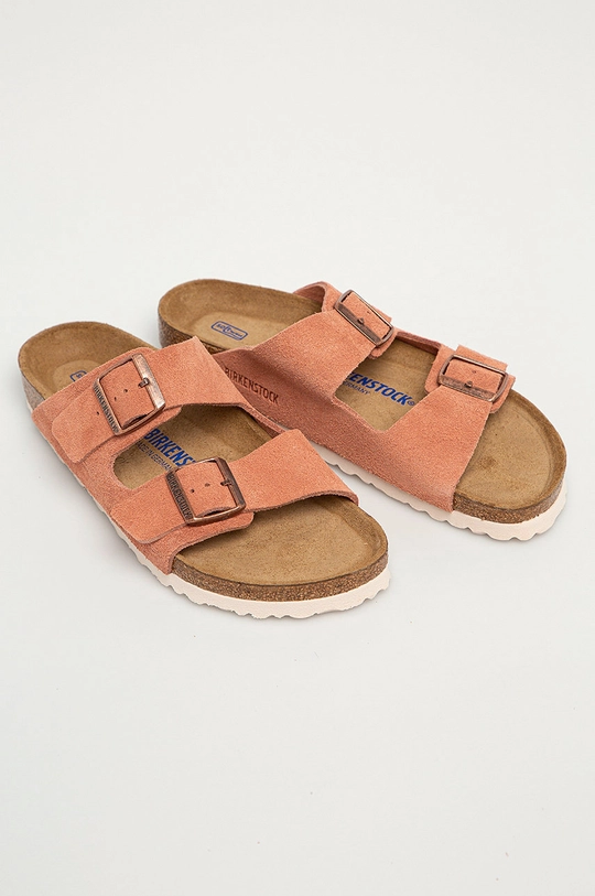 Birkenstock - Замшевые шлепанцы Arizona розовый