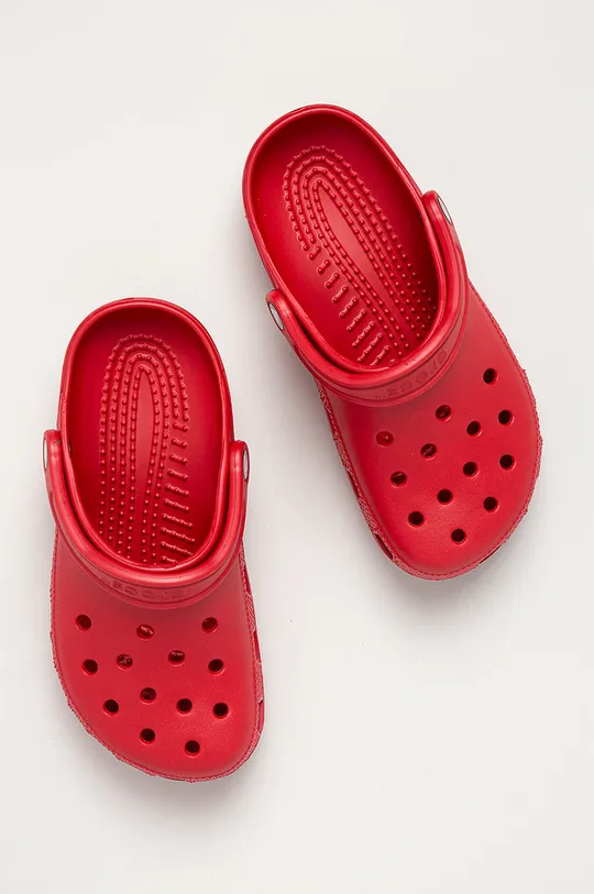 red Crocs sliders Classic