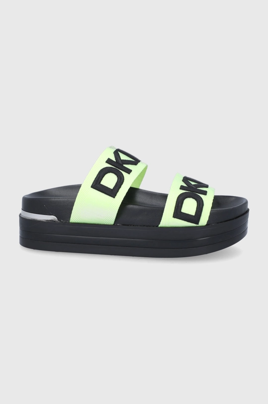 czarny Dkny Klapki K1136610 Damski