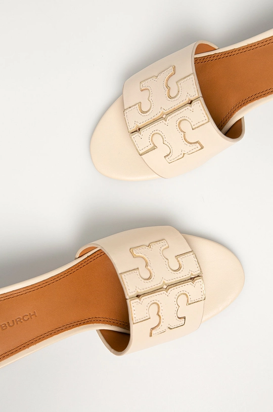 μπεζ Tory Burch - Δερμάτινες παντόφλες Ines