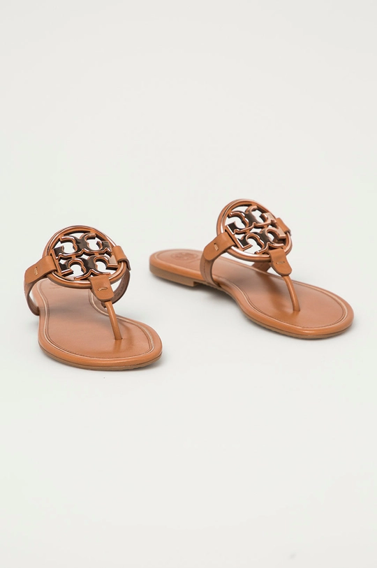 Tory Burch - Bőr flip-flop barna