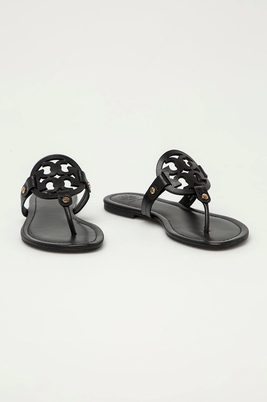 Tory Burch - Bőr flip-flop fekete