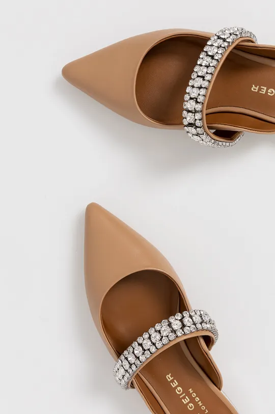 коричневый Кожаные шлепанцы Kurt Geiger London